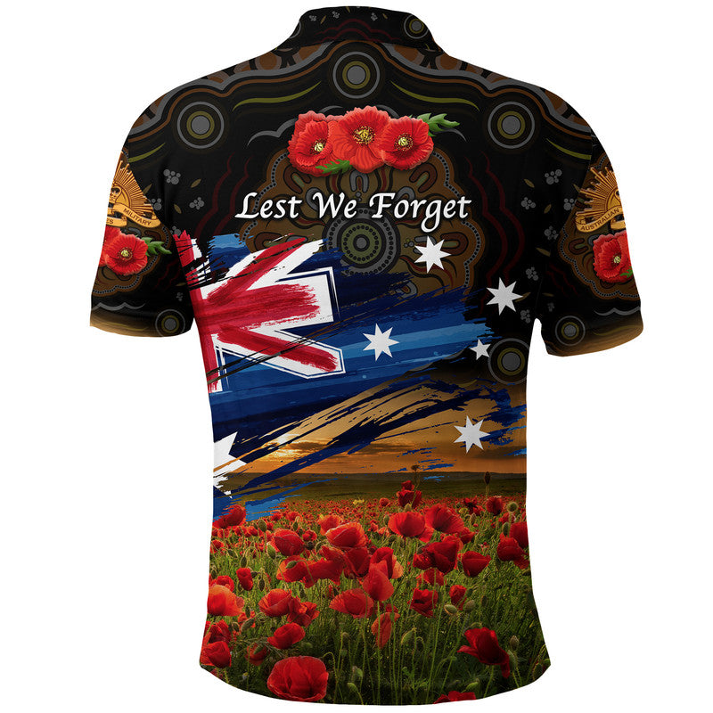 australia-aboriginal-anzac-polo-shirt-poppy-vibes-black