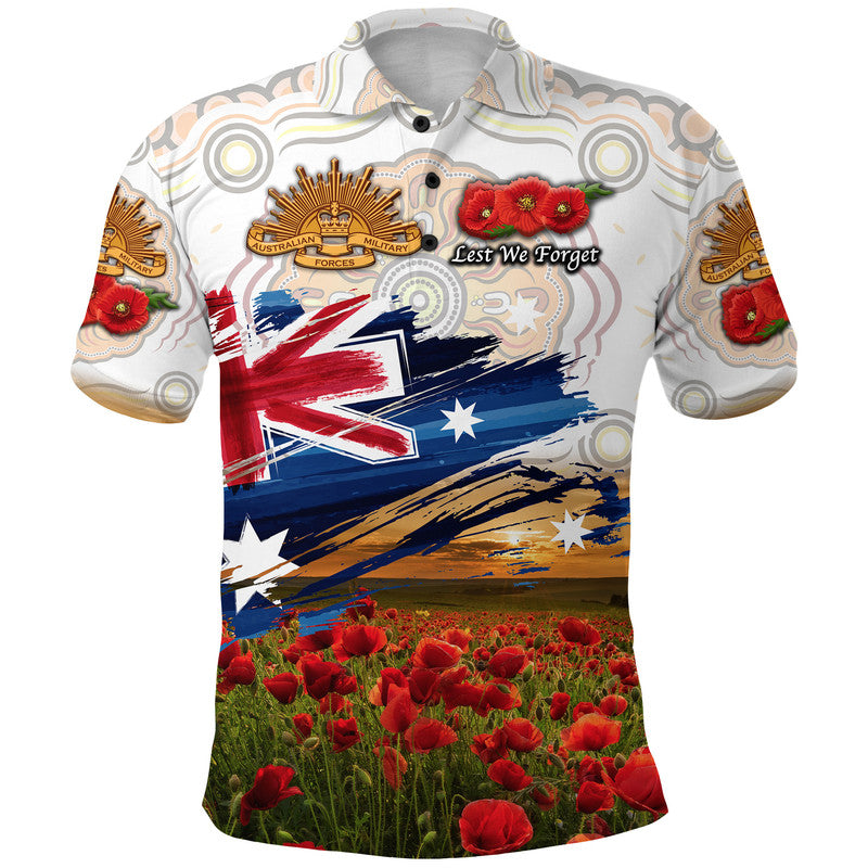 australia-aboriginal-anzac-polo-shirt-poppy-vibes-white