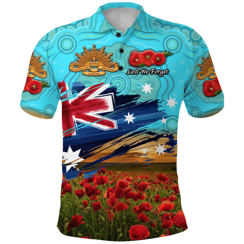 australia-aboriginal-anzac-polo-shirt-poppy-vibes-blue