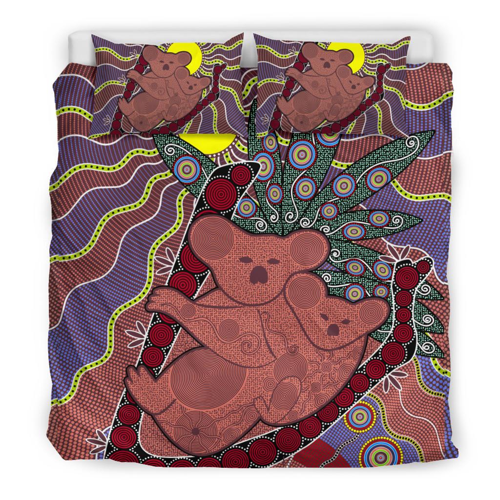 aboriginal-bedding-sets-koala-sun-dot-painting-circle-patterns