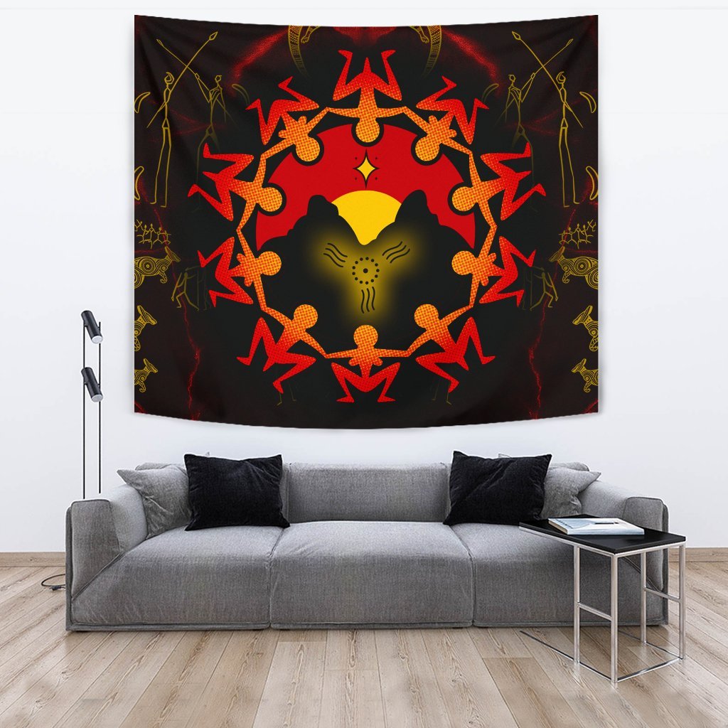 aboriginal-tapestry-australia-map-and-indigenous-flag