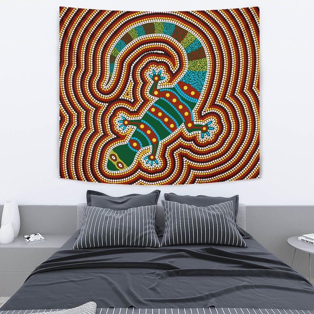 aboriginal-tapestry-lizard-dot-painting-patterns