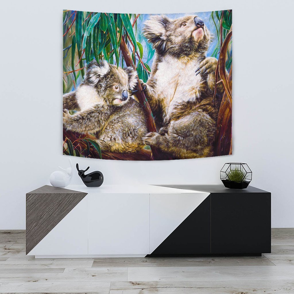 aboriginal-tapestry-koala-and-joey-rug-3d-art