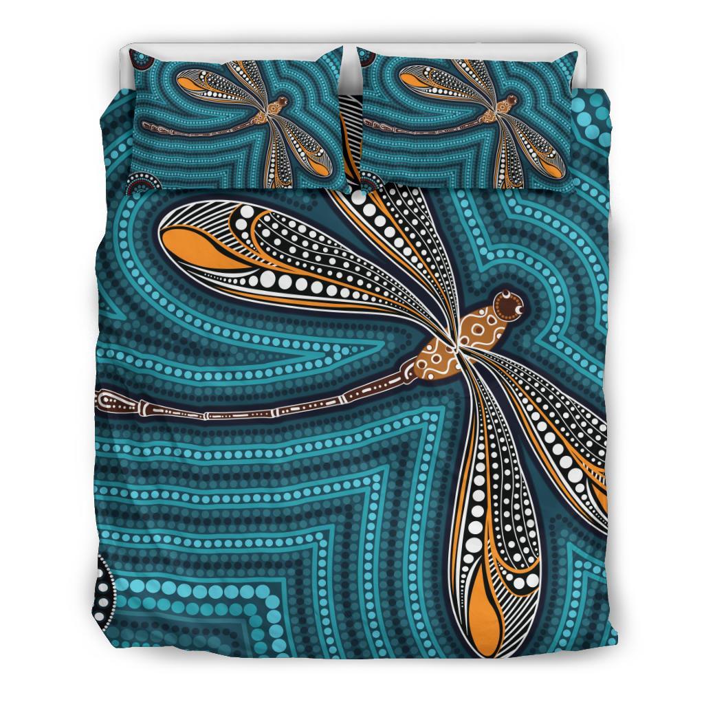 aboriginal-bedding-set-indigenous-dragonfly
