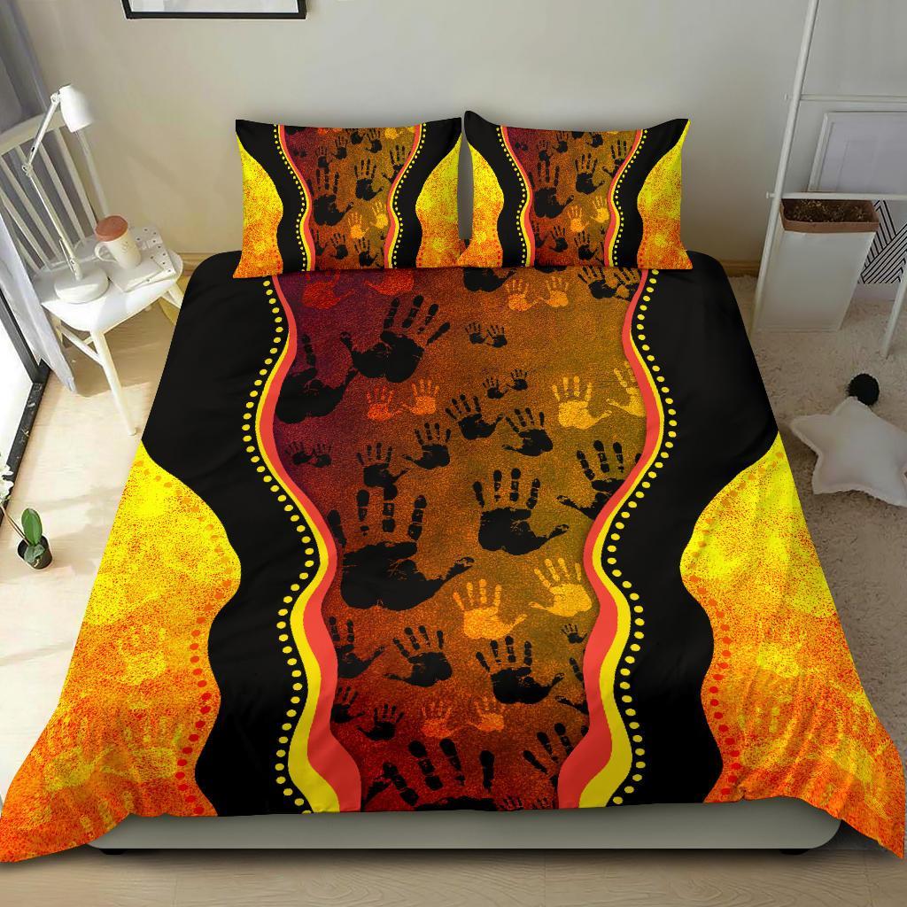 bedding-sets-aboriginal-rock-painting-hand-art-golden-style