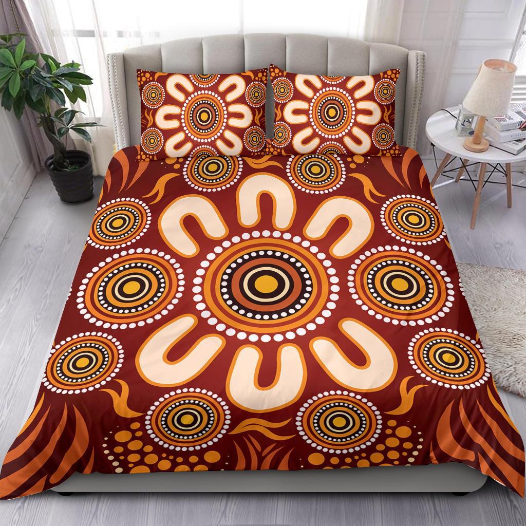aboriginal-bedding-set-circle-flowers-patterns-ver03
