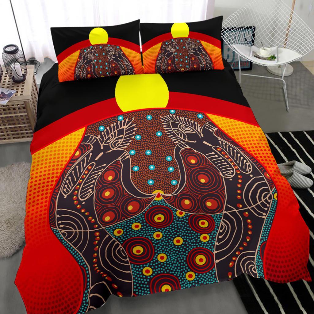 bedding-set-aboriginal-sublimation-dot-pattern-style-red