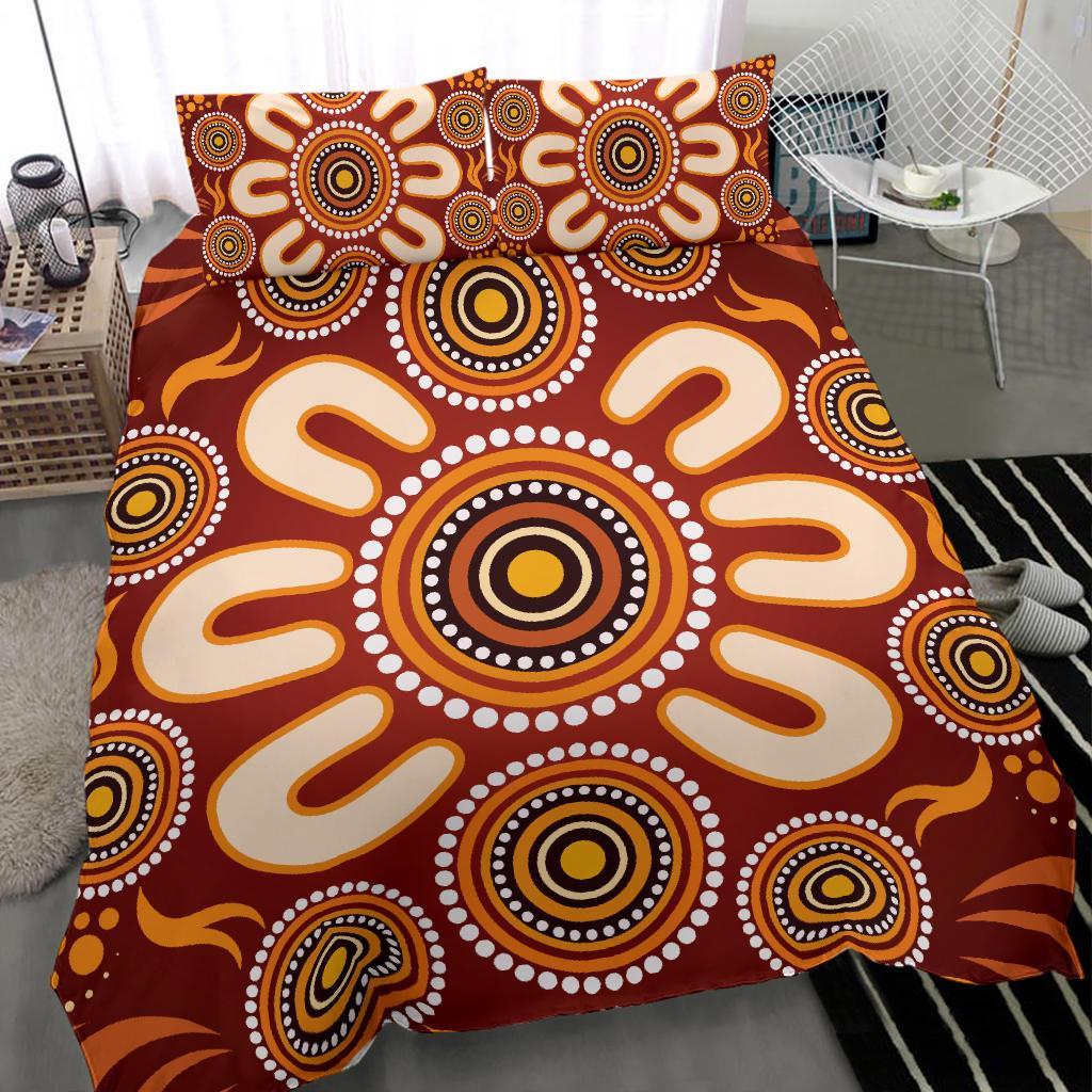 aboriginal-bedding-set-circle-flowers-patterns-ver02