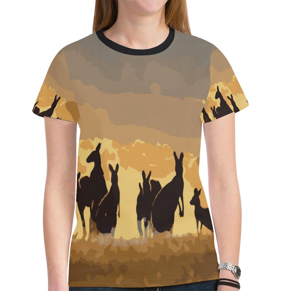 t-shirt-kangaroo-t-shirt-family-sunset-painting-ver02a-unisex
