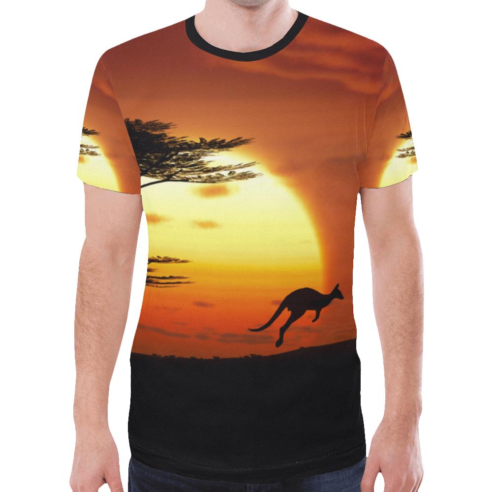 t-shirt-kangaroo-t-shirt-sunset-ver01-unisex
