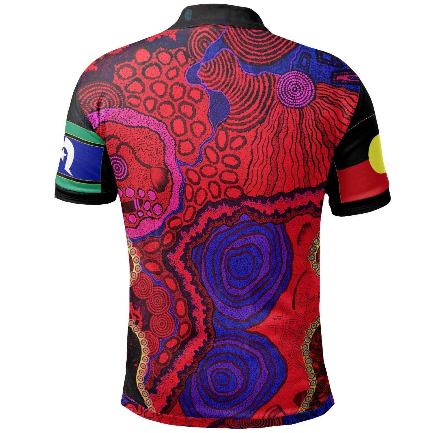 polo-shirt-aboriginal-red-dot-patterns-naidoc-week