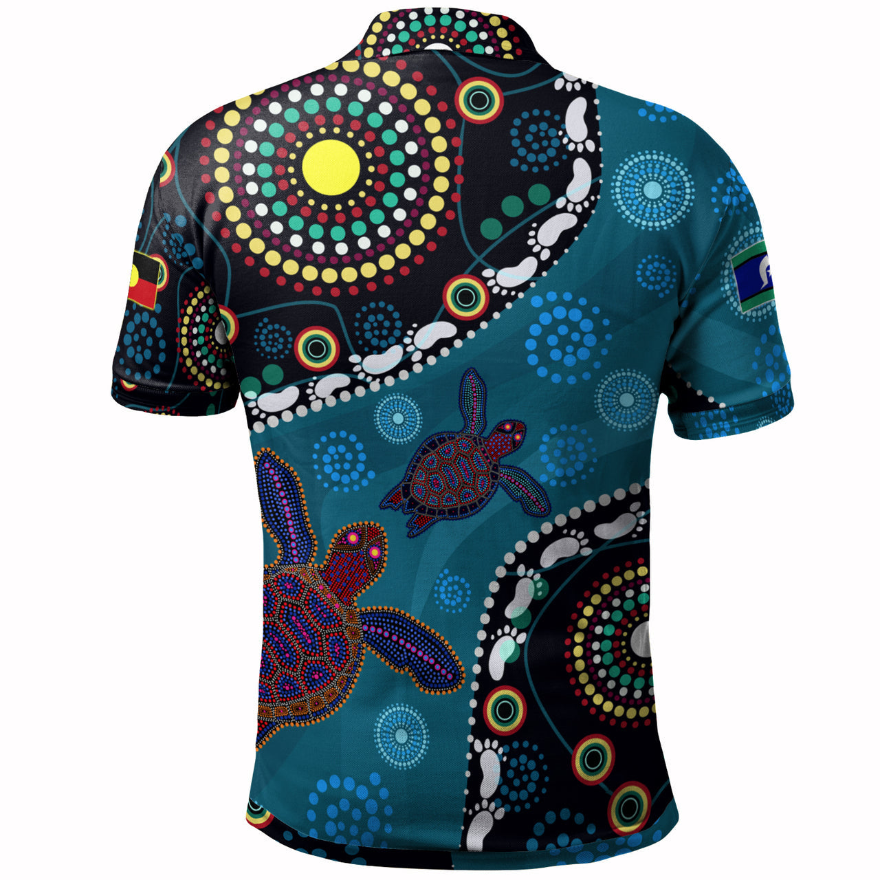 indigenous-all-stars-rugby-custom-polo-shirt-dreamtime-turtle-with-aboriginal-and-torres-strait-islanders-flag-rlt13
