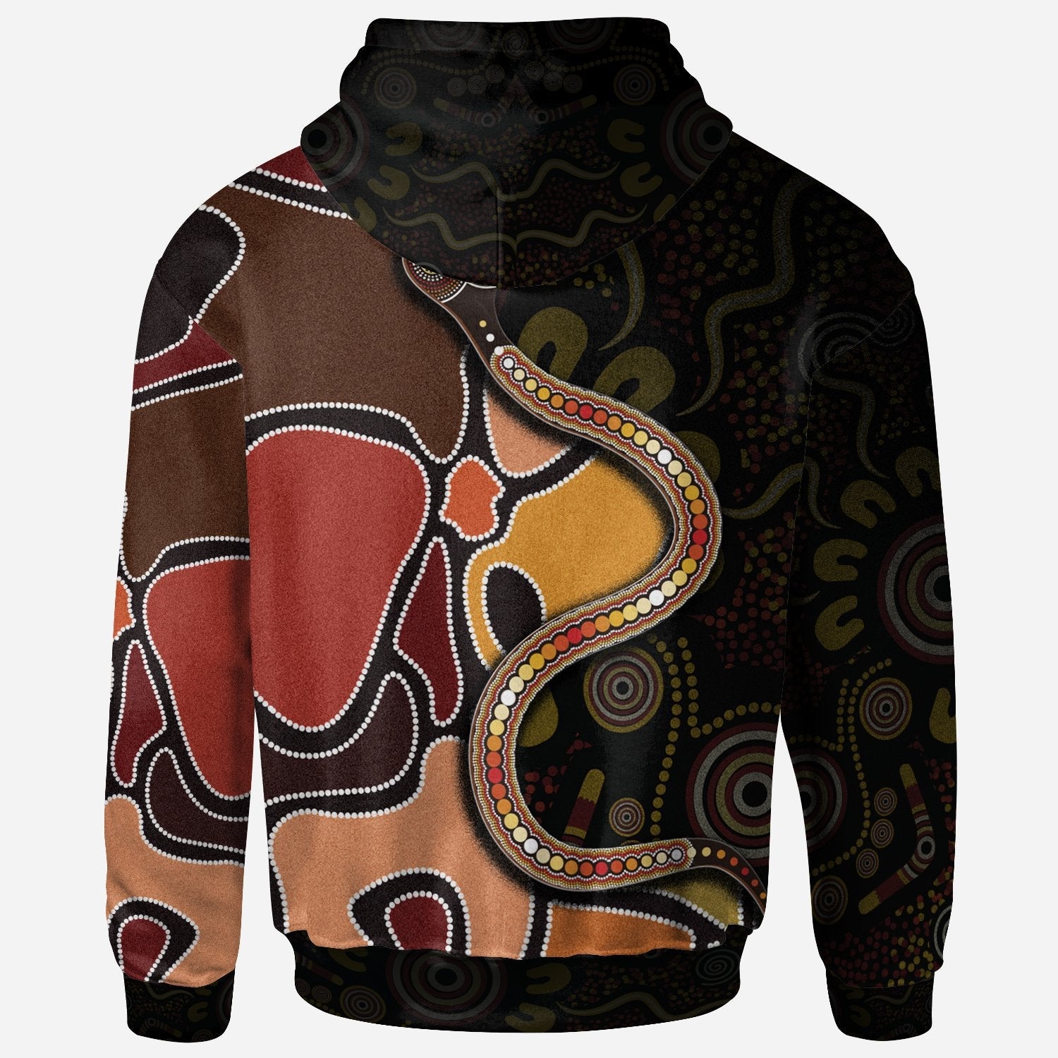 hoodies-aboriginal-snake-with-dot-painting