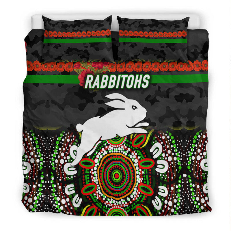 south-sydney-rabbitohs-anzac-2022-bedding-set-indigenous-vibes-black-lt8