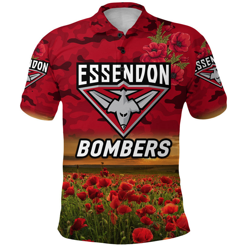 custom-personalised-essendon-bombers-anzac-polo-shirt-poppy-vibes-red