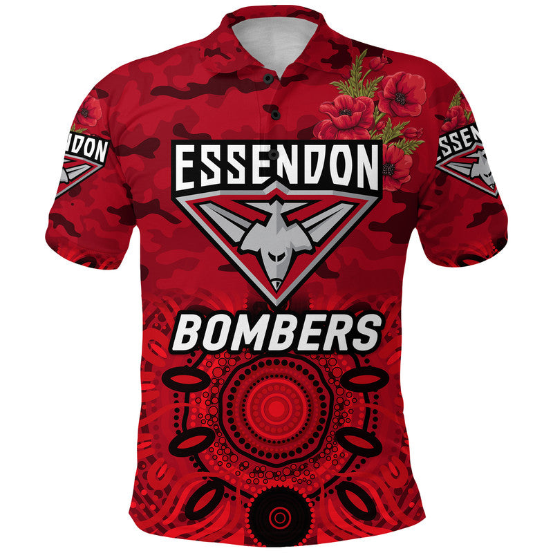 custom-personalised-essendon-bombers-anzac-polo-shirt-indigenous-vibes-red