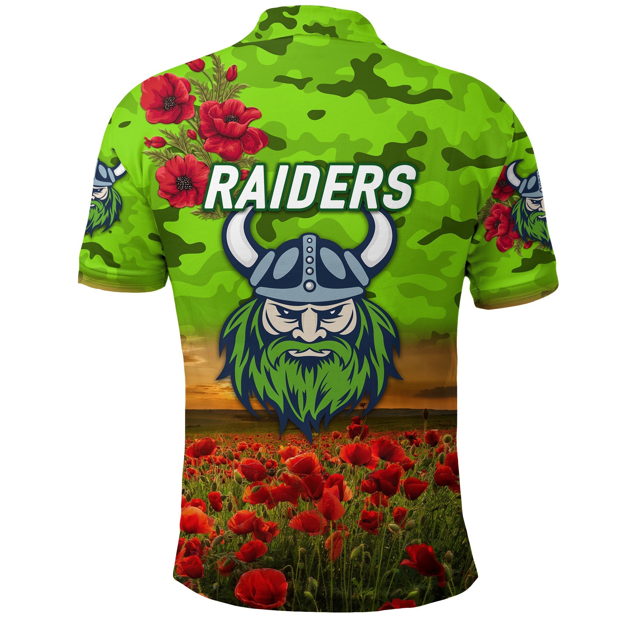 canberra-raiders-anzac-2022-polo-shirt-poppy-flowers-vibes
