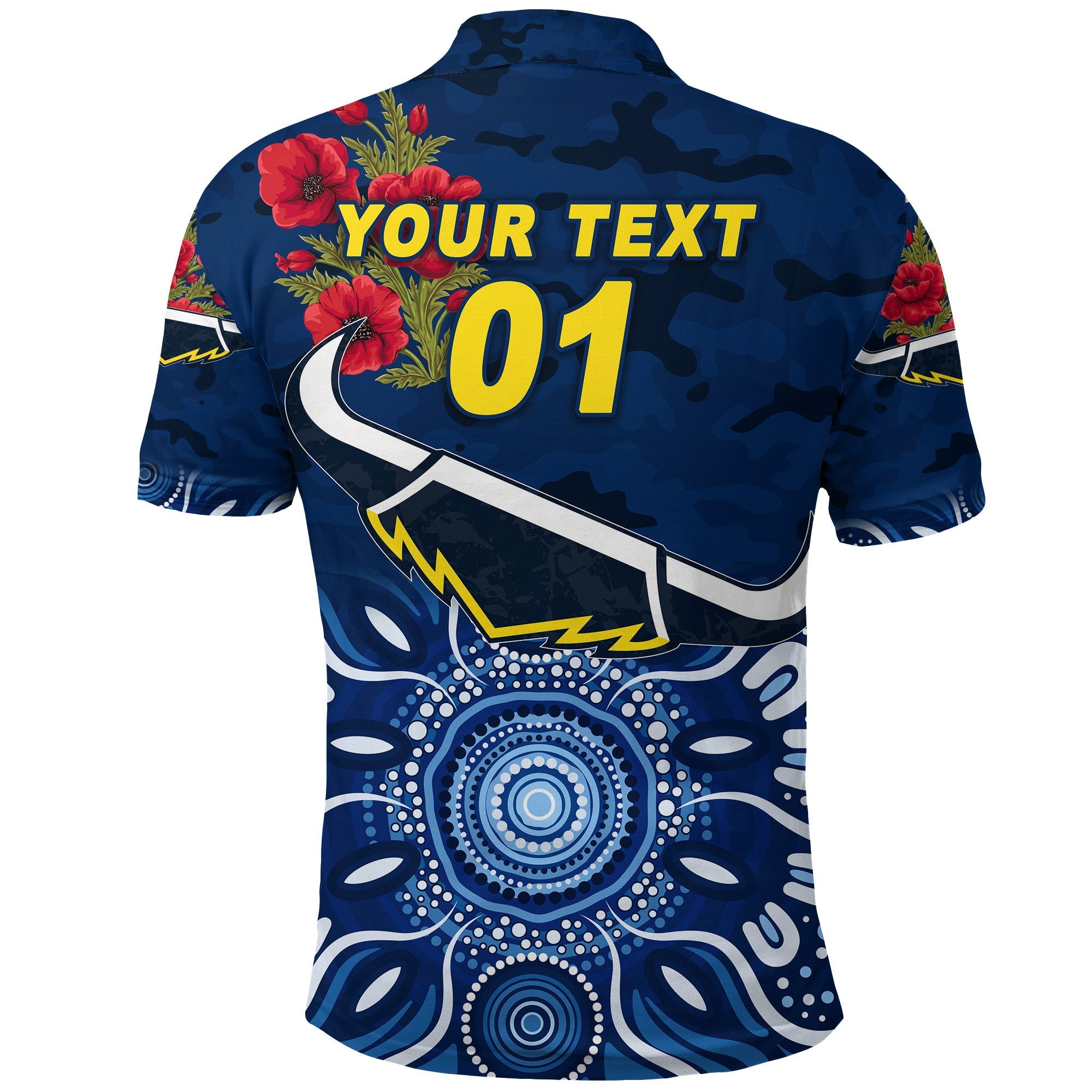 custom-personalised-north-queensland-cowboys-anzac-2022-polo-shirt-indigenous-vibes-blue