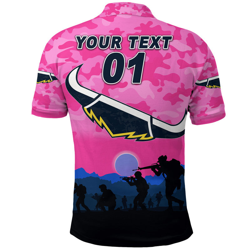 custom-personalised-north-queensland-cowboys-anzac-2022-polo-shirt-simple-style-pink