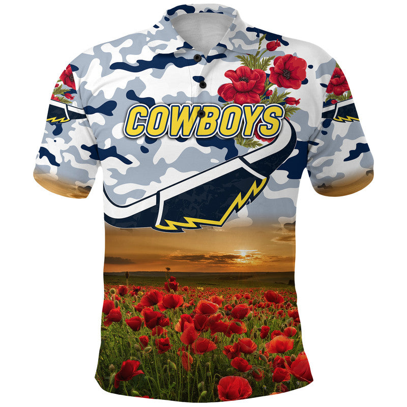 custom-personalised-north-queensland-cowboys-anzac-2022-polo-shirt-poppy-flowers-vibes-white