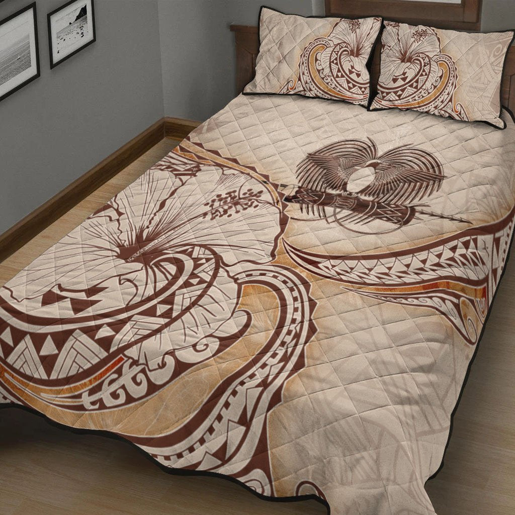 papua-new-guinea-quilt-bed-set-hibiscus-flowers-vintage-style