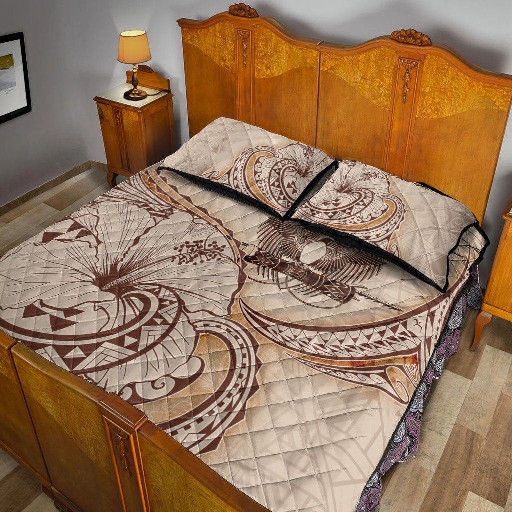 papua-new-guinea-quilt-bed-set-hibiscus-flowers-vintage-style