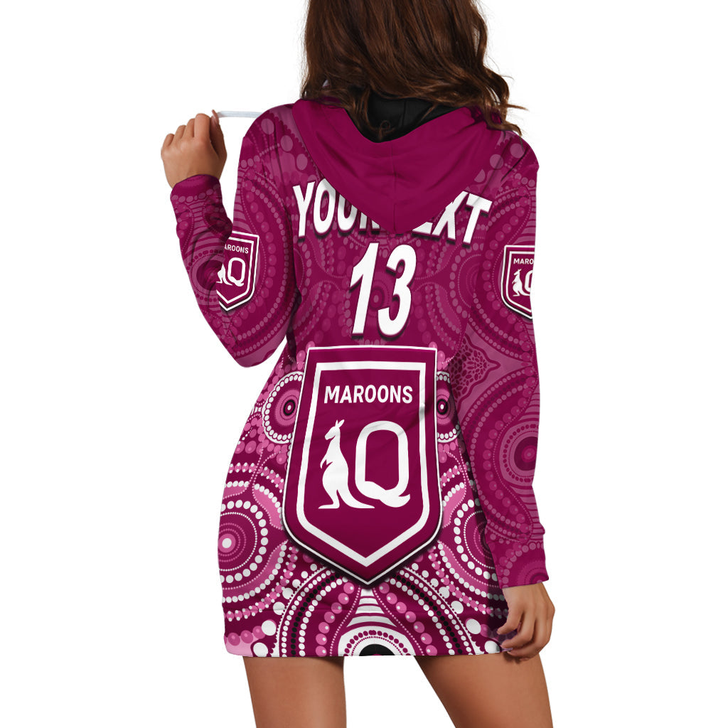 custom-text-and-number-maroons-rugby-hoodie-dress-aboriginal-queensland-origin-lt13