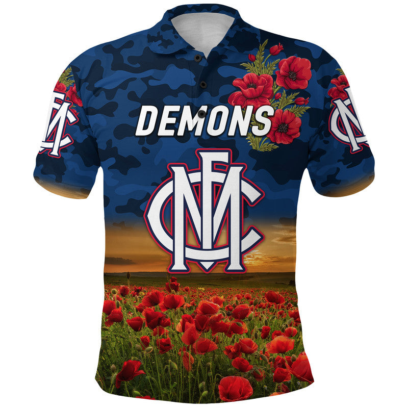 custom-personalised-melbourne-demons-anzac-polo-shirt-poppy-vibes