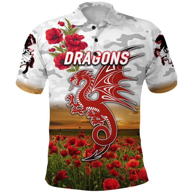 custom-personalised-st-george-illawarra-dragons-anzac-2022-polo-shirt-poppy-flowers-vibes-white