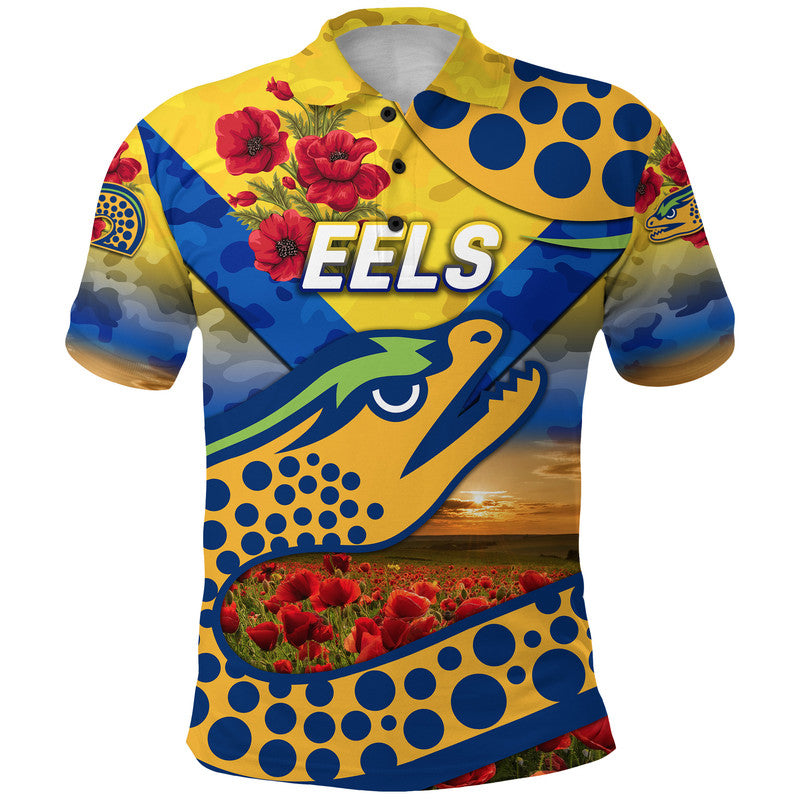 custom-personalised-parramatta-eels-anzac-2022-polo-shirt-poppy-flowers-vibes-gold