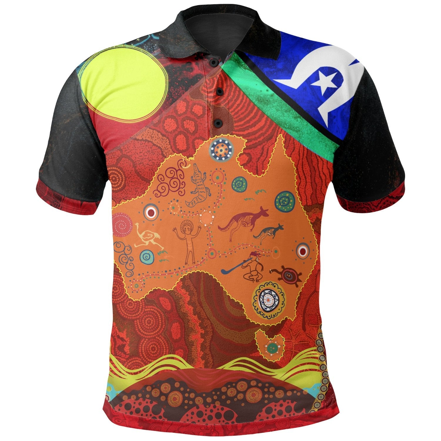 polo-shirt-aboriginal-red-patterns-naidoc-week