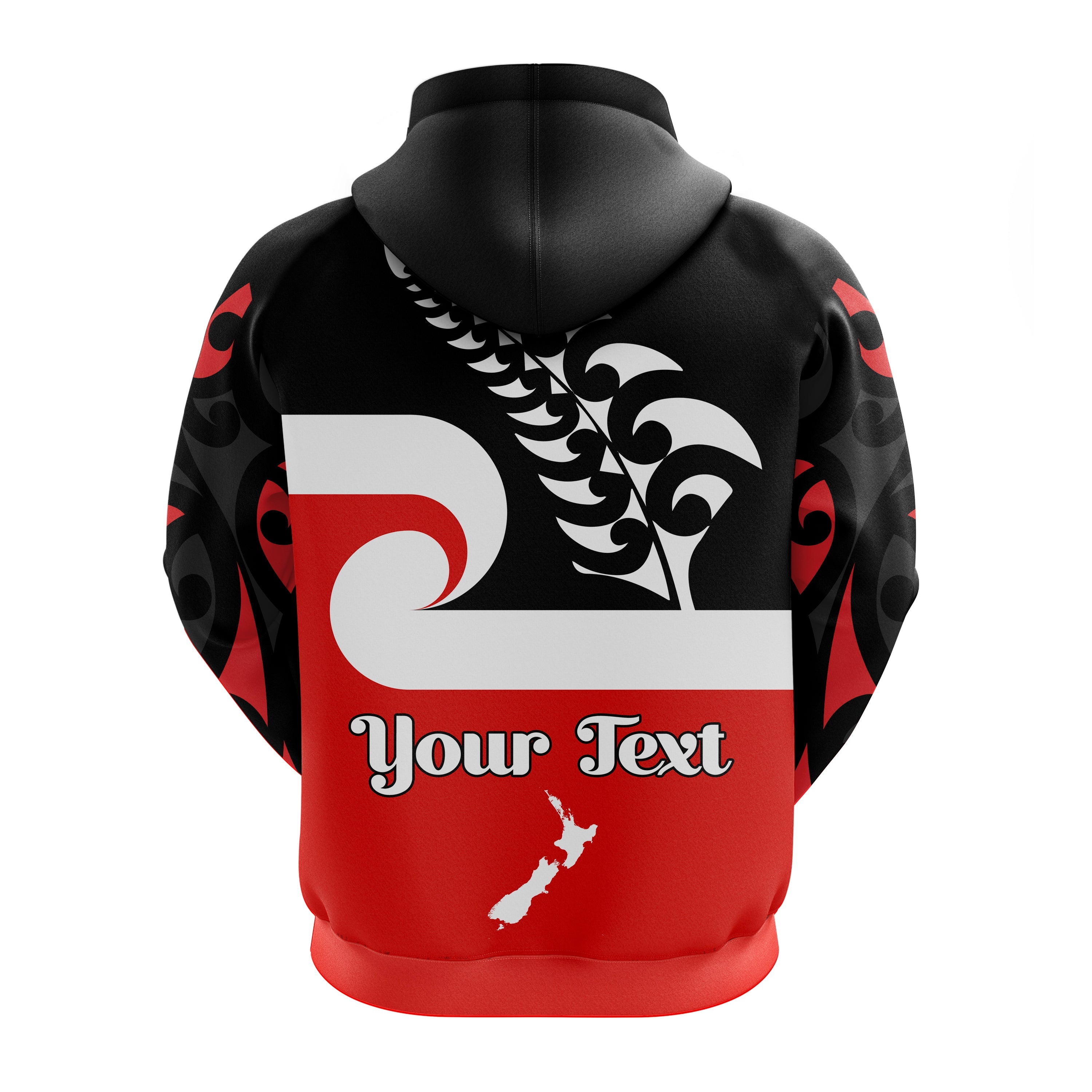 custom-personalised-waitangi-day-hoodie-maori-fern-and-tino-rangatiratanga-flag-lt13
