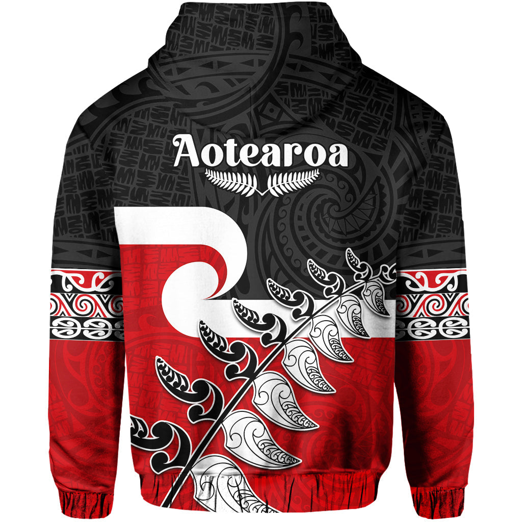 custom-personalised-waitangi-hoodie-aotearoa-maori-pattern-mix-fern-and-manaia-koru-lt13