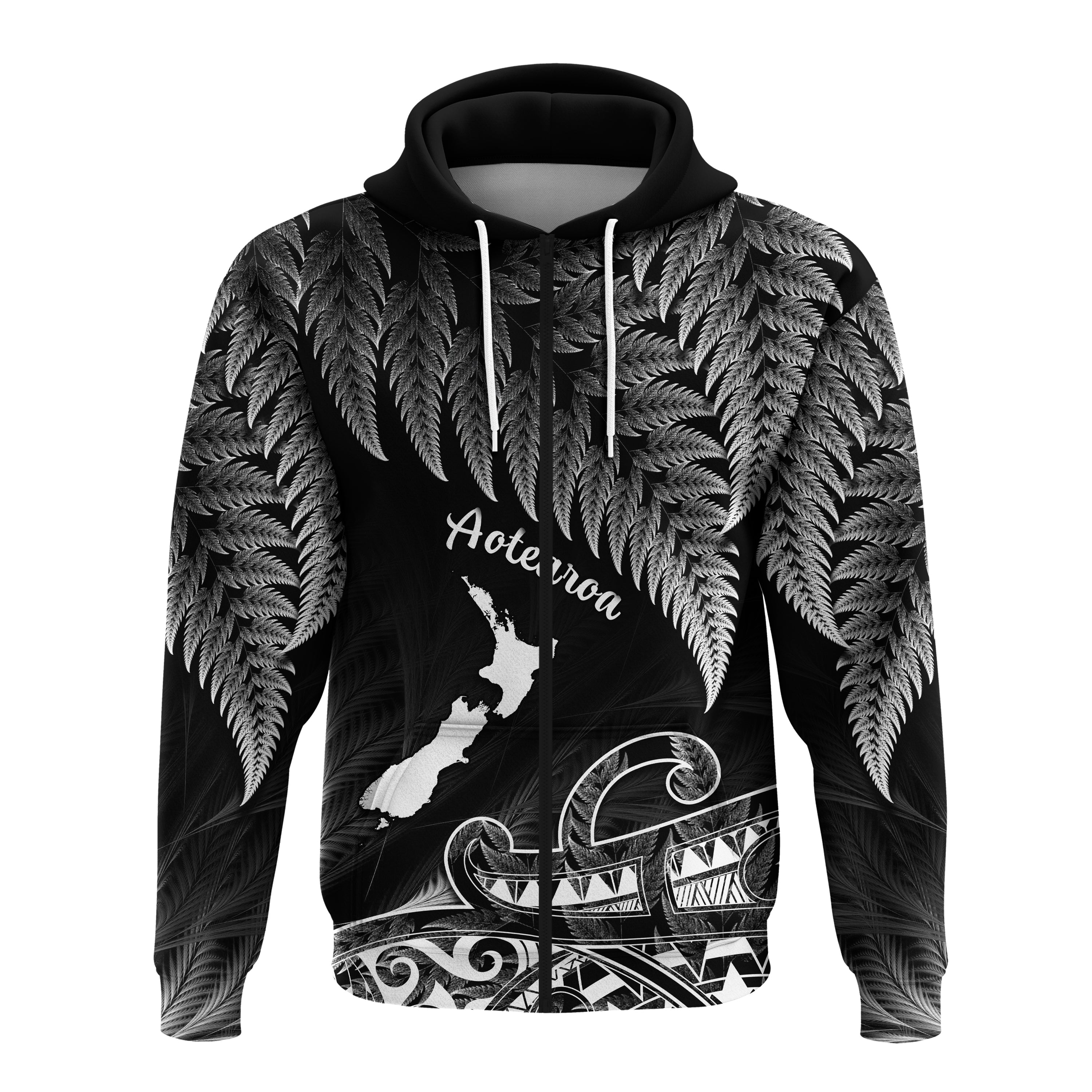 custom-personalised-new-zealand-silver-fern-hoodie-aotearoa-map-maori