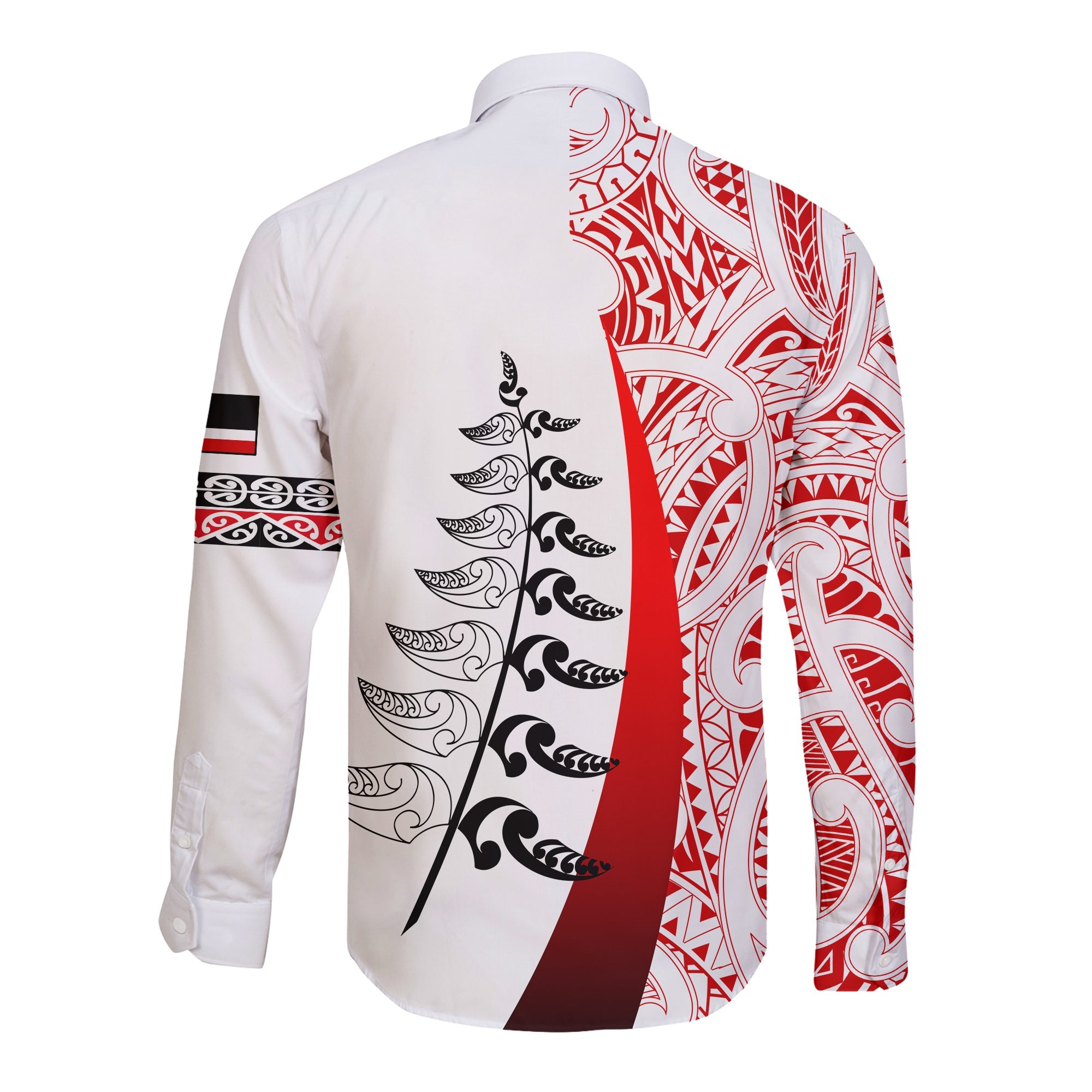 custom-personalised-waitangi-day-long-sleeve-button-shirt-maori-mix-fern-style-white-lt13