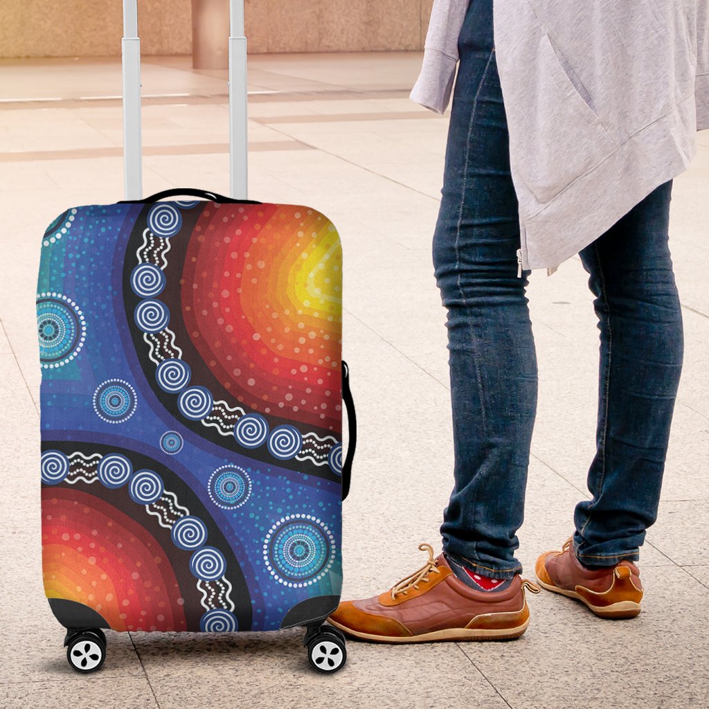 luggage-cover-aboriginal-color-dot-painting