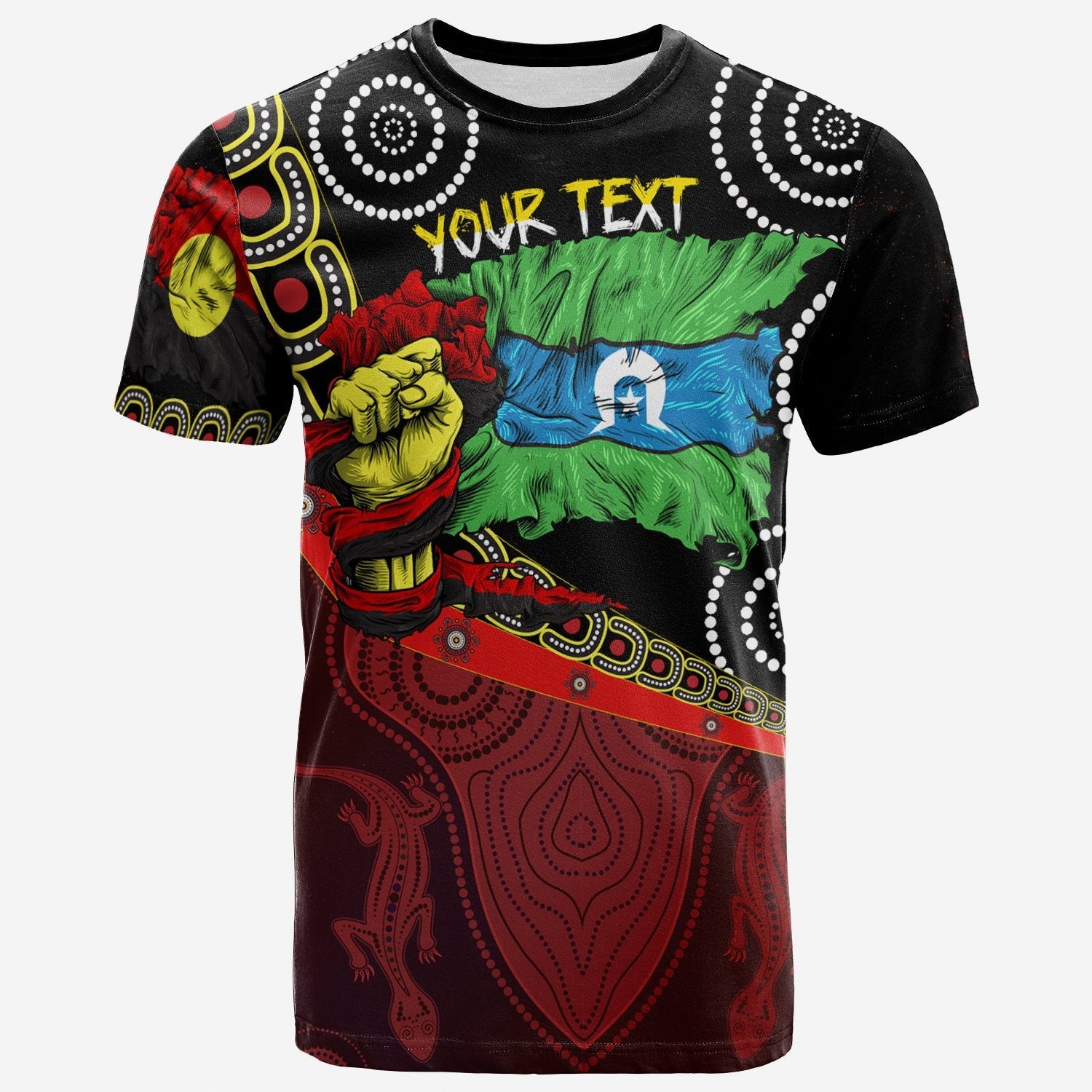 custom-breakout-t-shirts-aboriginal-flags-dot-acrylic-paint-style-naidoc-unisex
