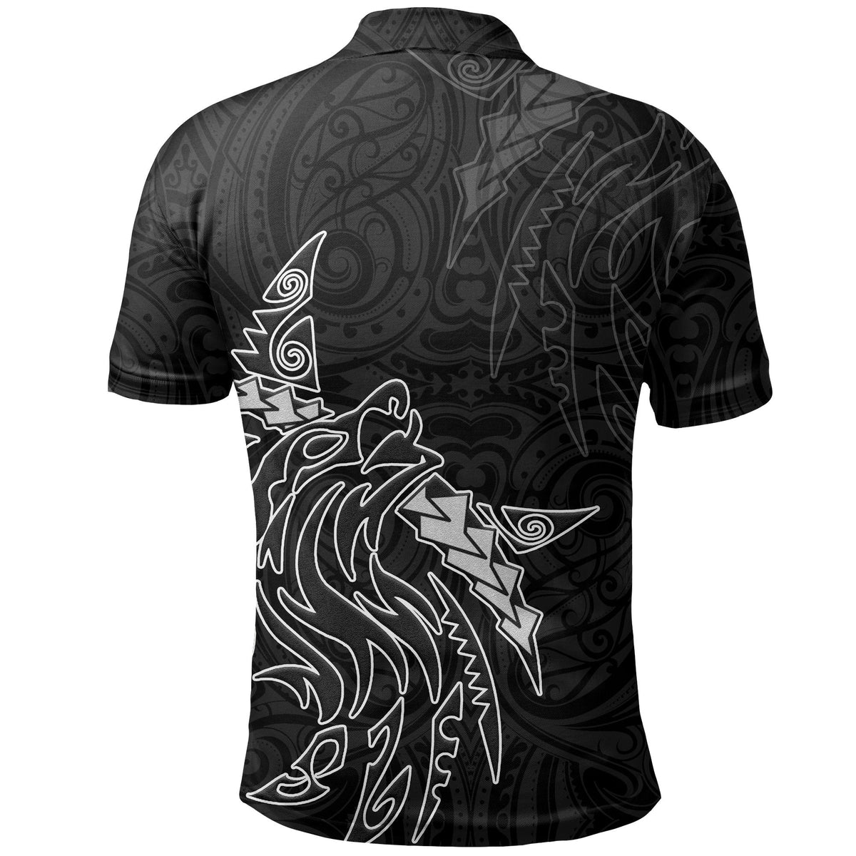 New Zealand Maori Polo Shirt, Maori Wolf Tattoo Golf Shirts – Vibe ...