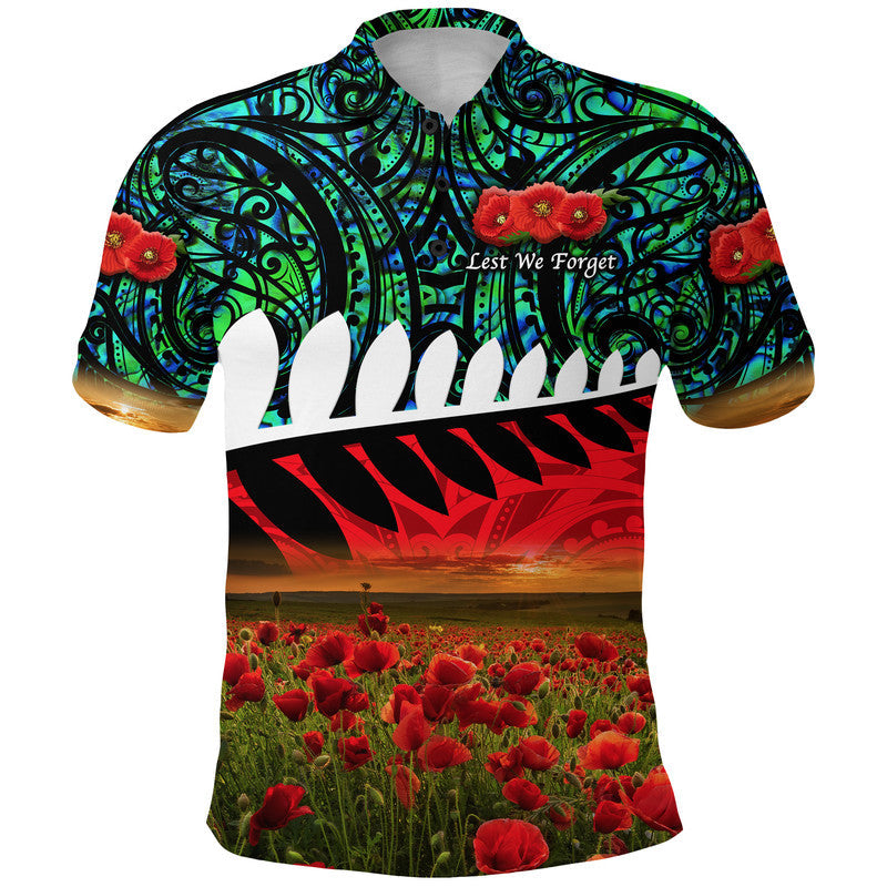custom-personalised-new-zealand-maori-anzac-polo-shirt-poppy-vibes-turquoise
