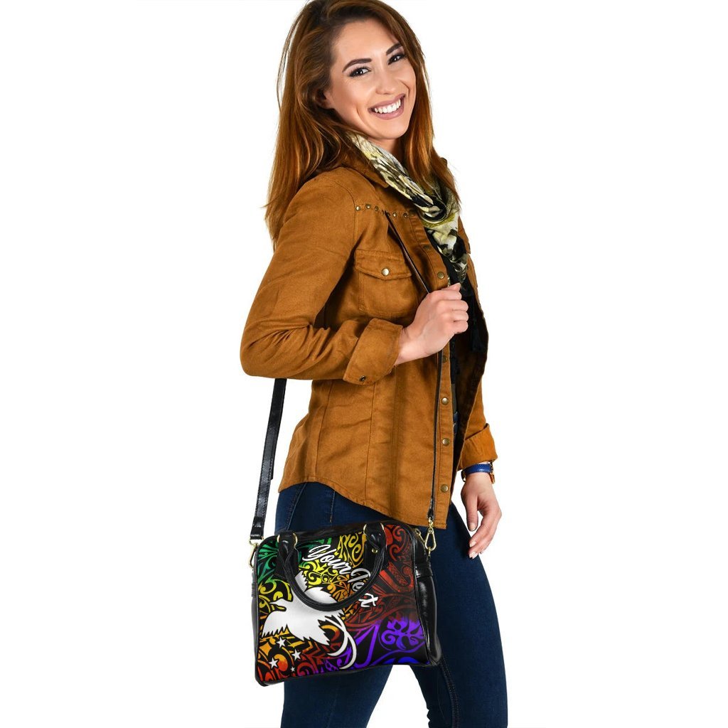 papua-new-guinea-custom-personalised-shoulder-handbag-rainbow-polynesian-pattern