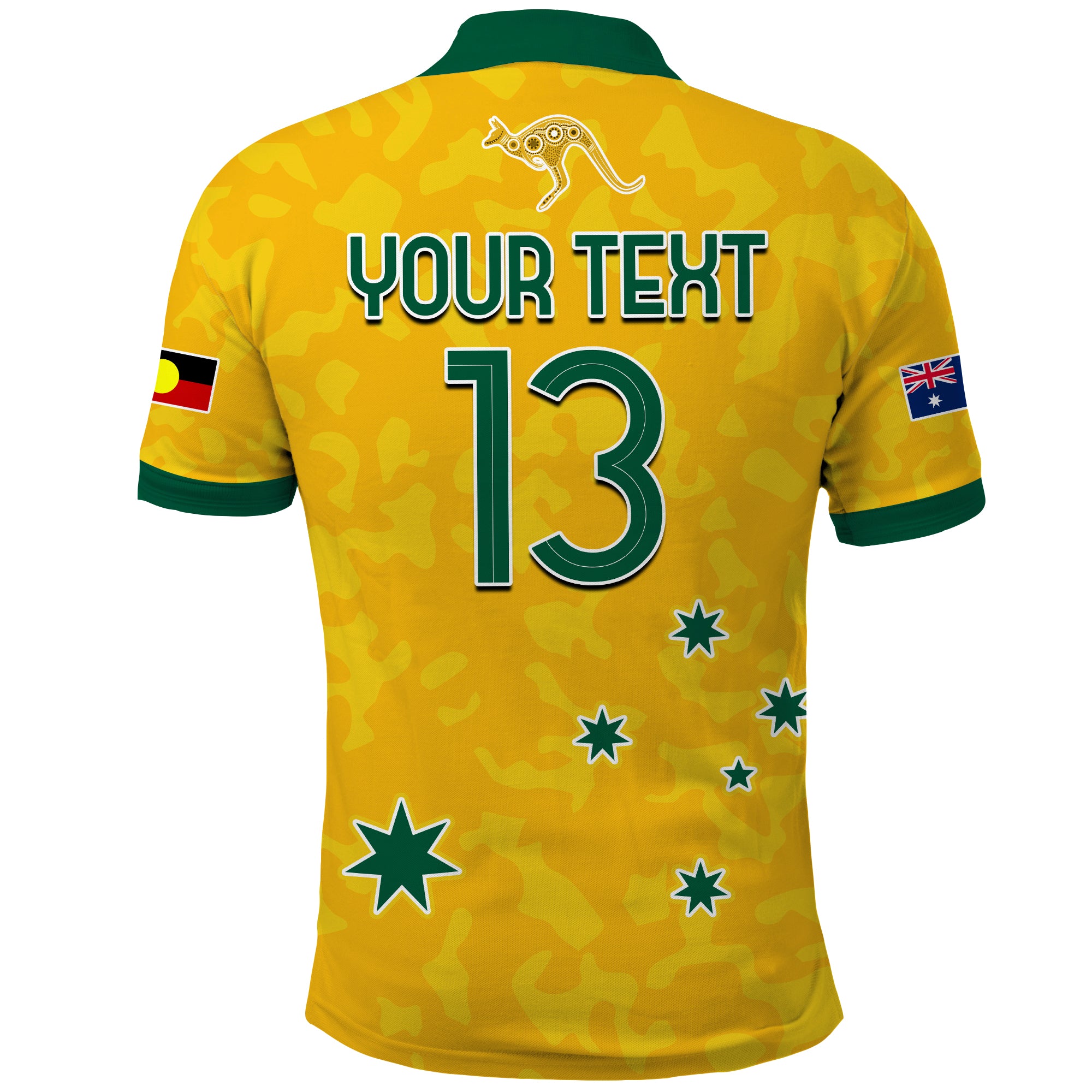 (Custom Text and Number) Australia Soccer Polo Shirt World Cup Football 2023 Socceroos with Kangaroos - MATILDAS LT13