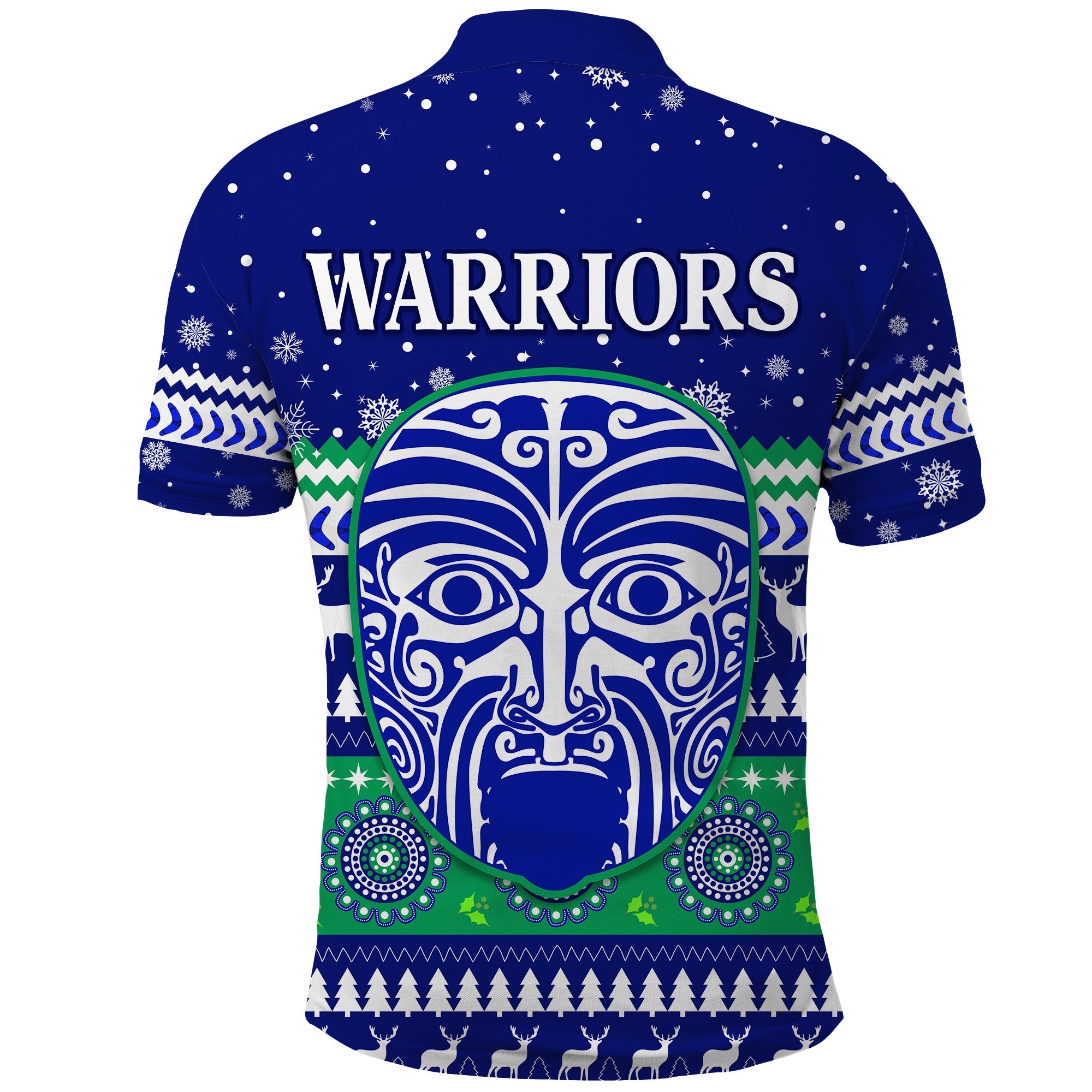 warriors-polo-shirt-merry-christmas-new-zealand
