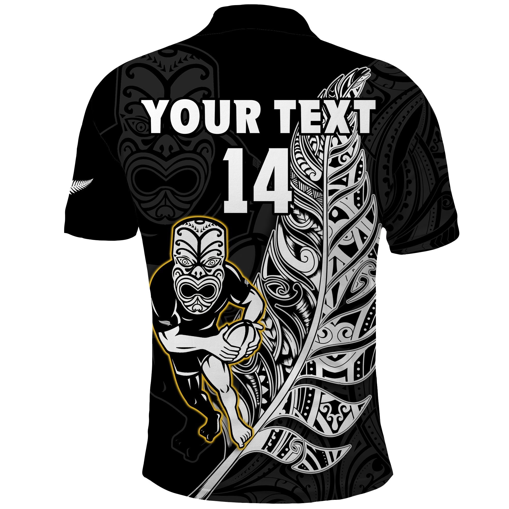 custom-text-and-number-new-zealand-silver-fern-rugby-polo-shirt-all-black-maori-version-black
