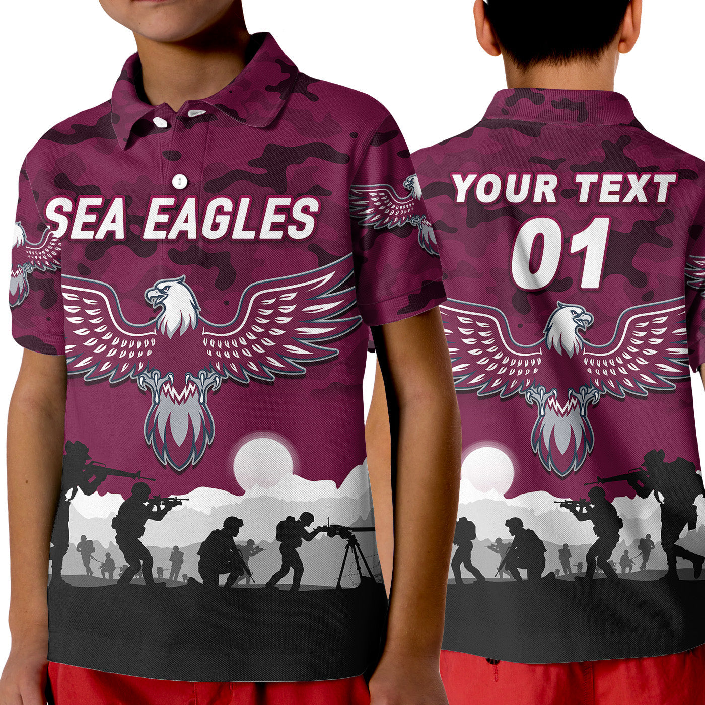 custom-personalised-manly-warringah-sea-eagles-anzac-2022-polo-shirt-simple-style