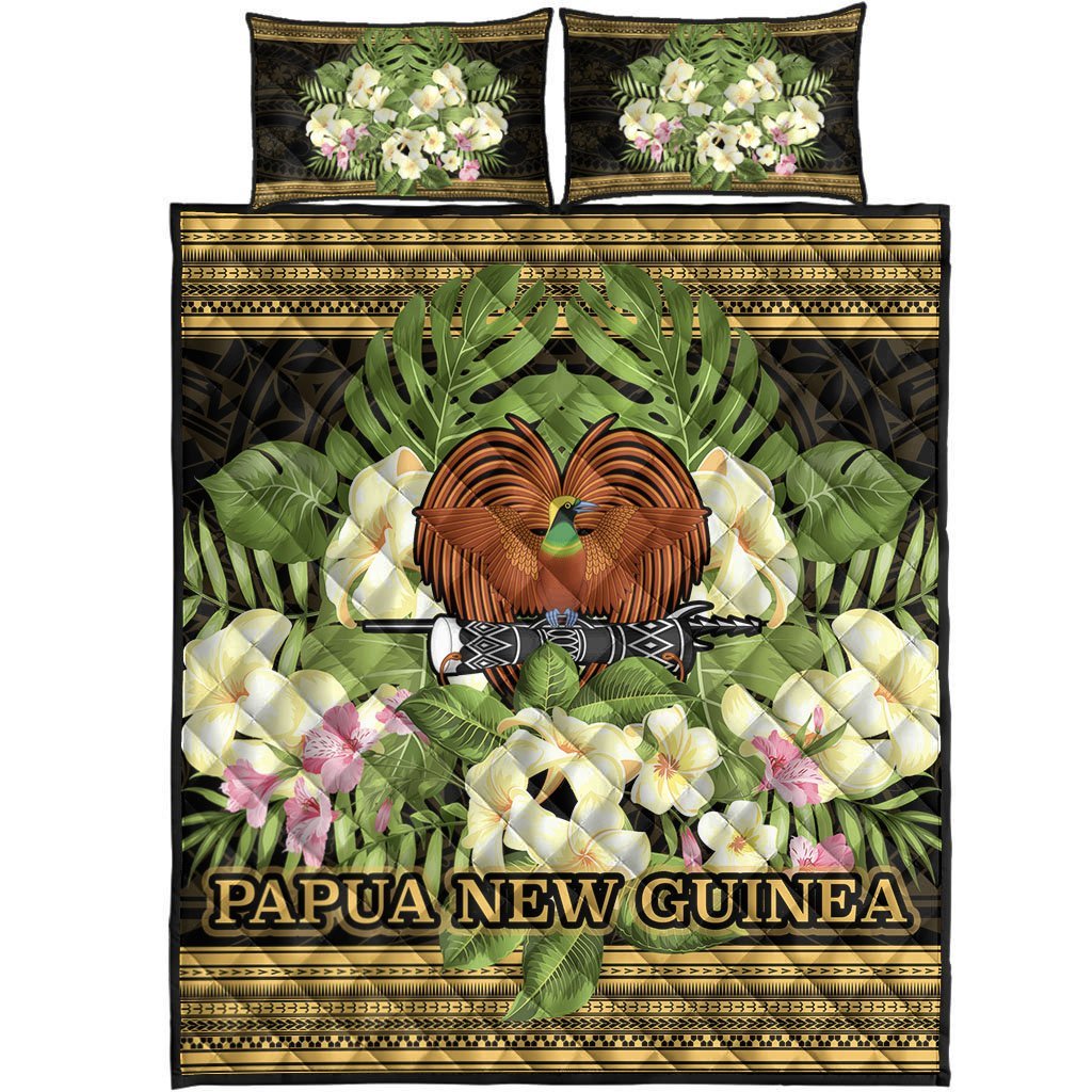 papua-new-guinea-quilt-bed-set-polynesian-gold-patterns-collection