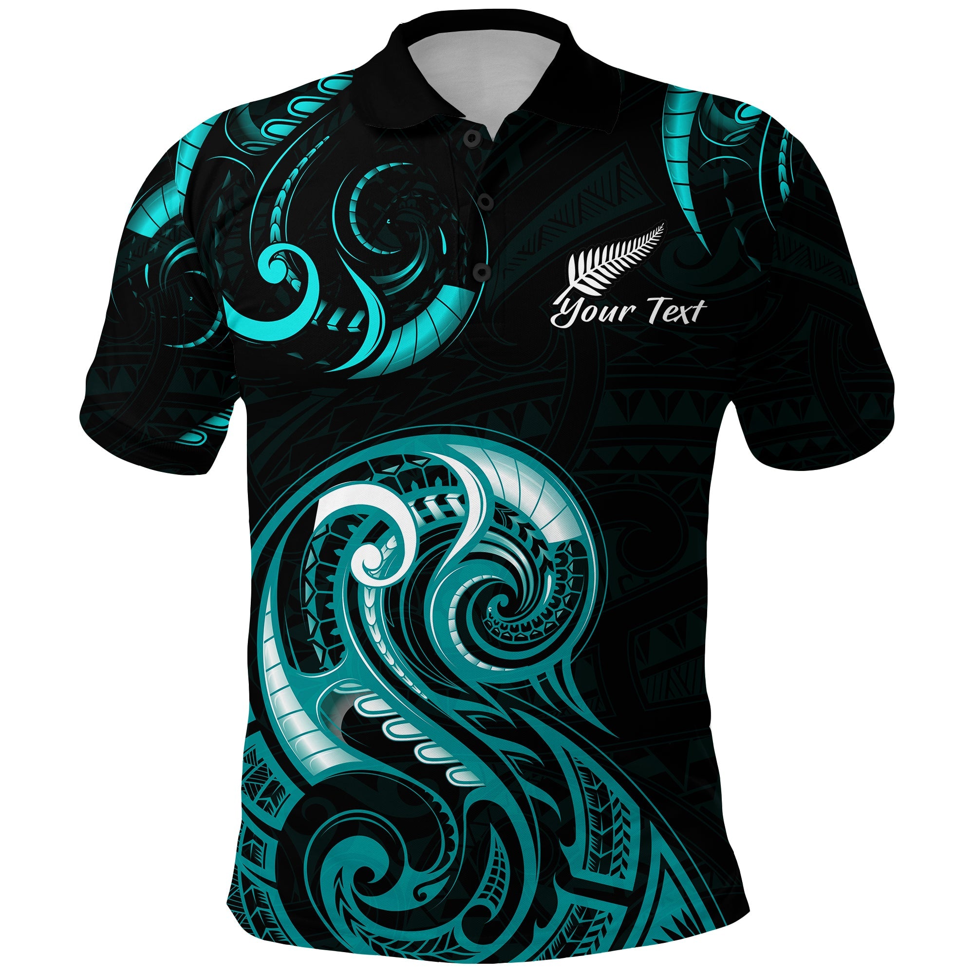 custom-personalised-aotearoa-fern-polo-shirt-maori-pattern-version-turquoise-lt13