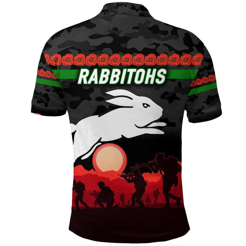 south-sydney-rabbitohs-anzac-2022-polo-shirt-simple-style-black