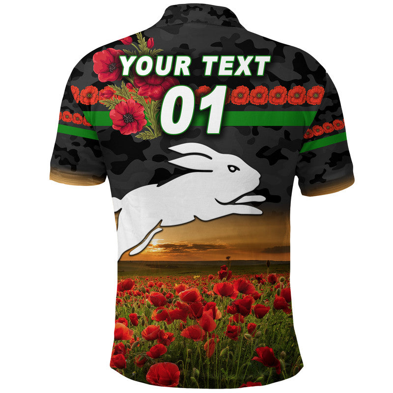 custom-personalised-south-sydney-rabbitohs-anzac-2022-polo-shirt-poppy-flowers-vibes-black