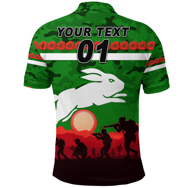custom-personalised-south-sydney-rabbitohs-anzac-2022-polo-shirt-simple-style-green