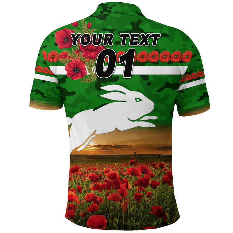 custom-personalised-south-sydney-rabbitohs-anzac-2022-polo-shirt-poppy-flowers-vibes-green